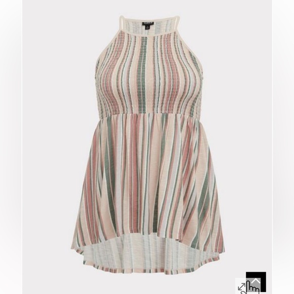 torrid Tops - NEW✨TORRID Smocked High Neck Babydoll Tank